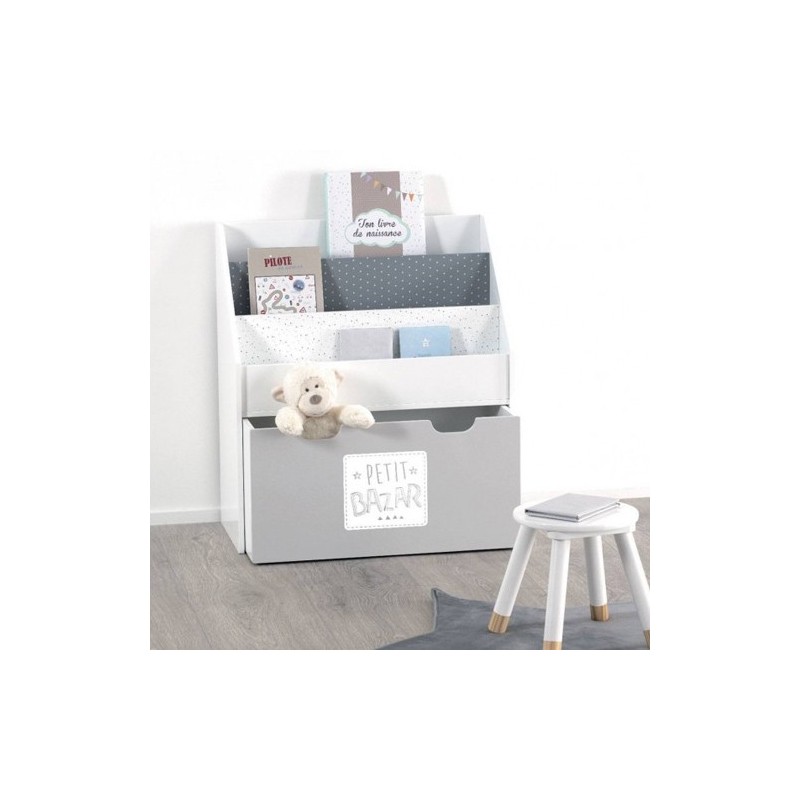 Bibliothèque Avec Bac Sur Roulettes Gris Atmosphera