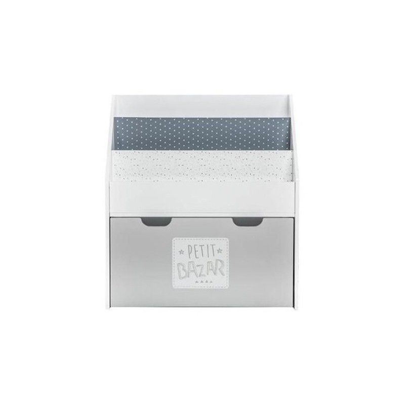 Bibliothèque Avec Bac Sur Roulettes Gris Atmosphera