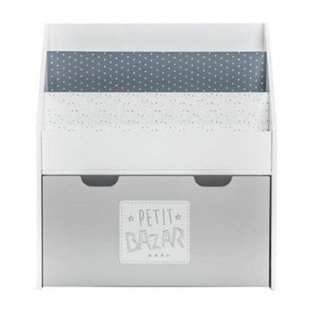 Bibliothèque Avec Bac Sur Roulettes Gris Atmosphera