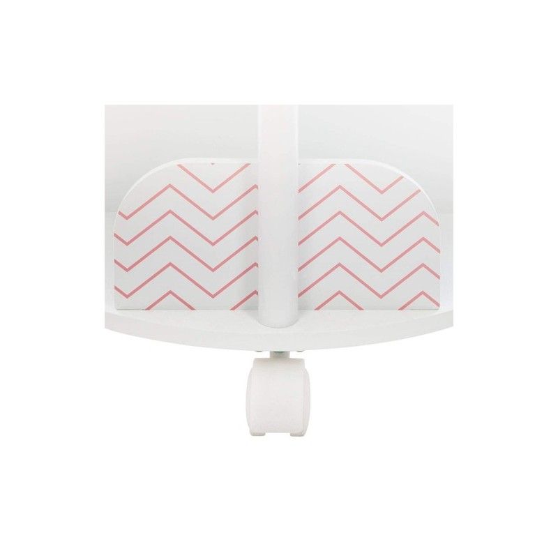 Bibliothèque Ronde Roulettes Pour Enfants Rose Atmosphera