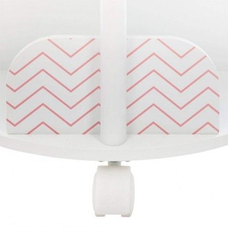 Bibliothèque Ronde Roulettes Pour Enfants Rose Atmosphera