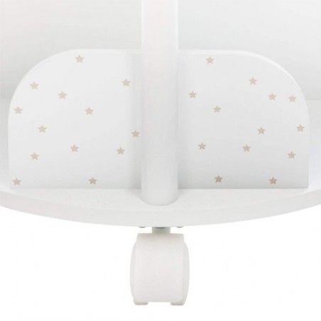 Bibliothèque Ronde Roulettes Pour Enfants Rose Atmosphera