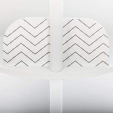 Bibliothèque Ronde Sur Roulettes Pour Enfants Gris