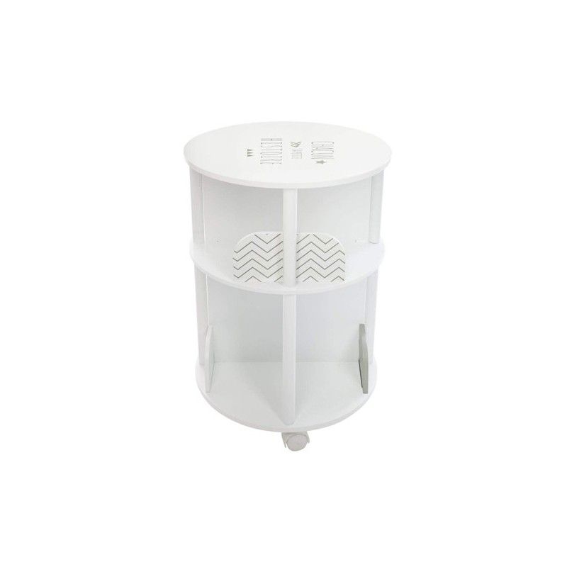 Bibliothèque Ronde Sur Roulettes Pour Enfants Gris