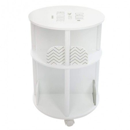 Bibliothèque Ronde Sur Roulettes Pour Enfants Gris