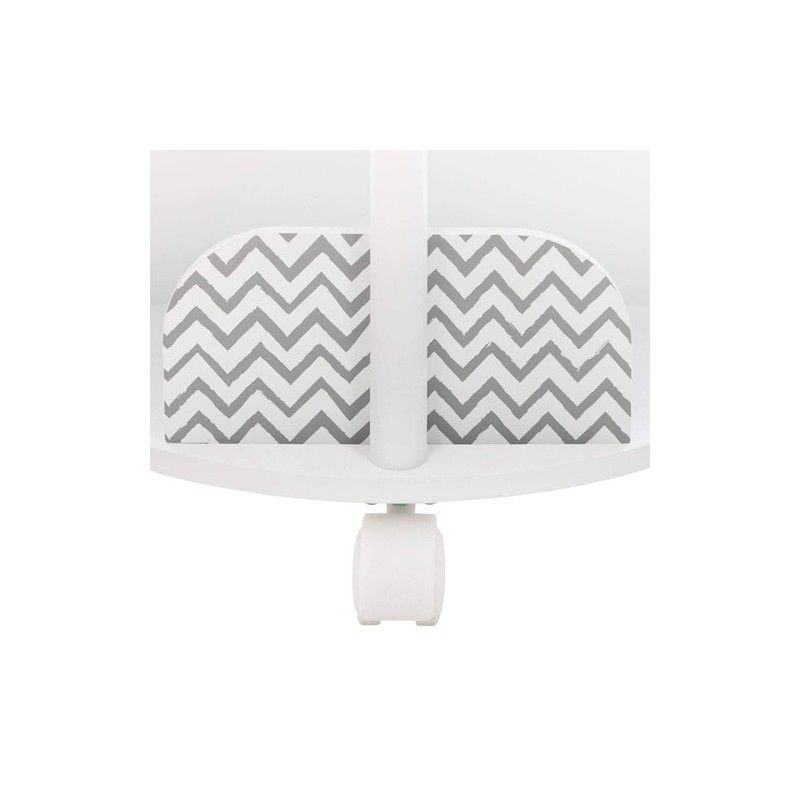 Bibliothèque Ronde Sur Roulettes Pour Enfants Gris