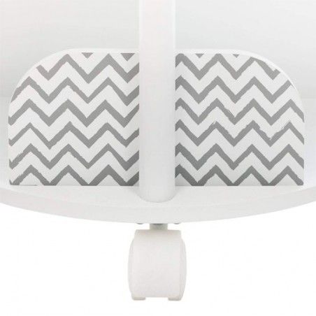 Bibliothèque Ronde Sur Roulettes Pour Enfants Gris