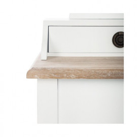 Coiffeuse En Bois Chrysa Blanc Naturel Atmosphera 2