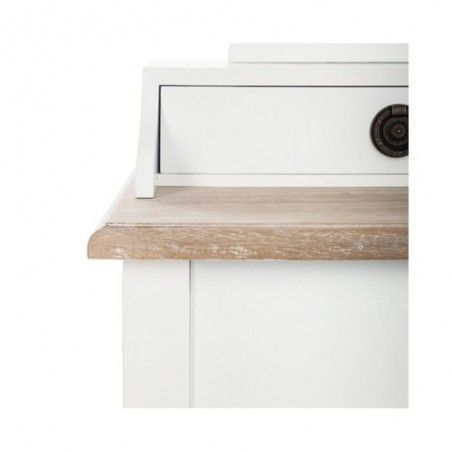 Coiffeuse En Bois Chrysa Blanc Naturel Atmosphera