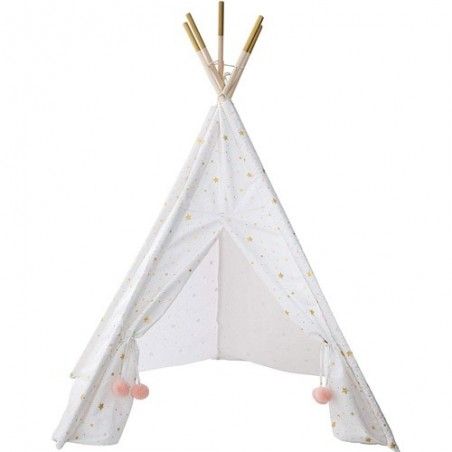 Tipi Enfant Décoratif Blanc Et Doré H160 Atmosphera