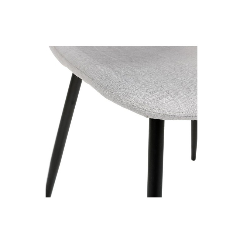 Chaise gris Tyka avec pieds en métal