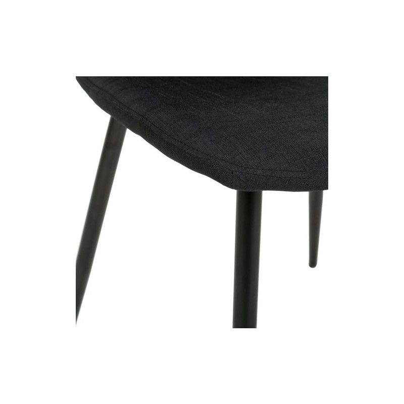 Chaise gris Tyka avec pieds en métal