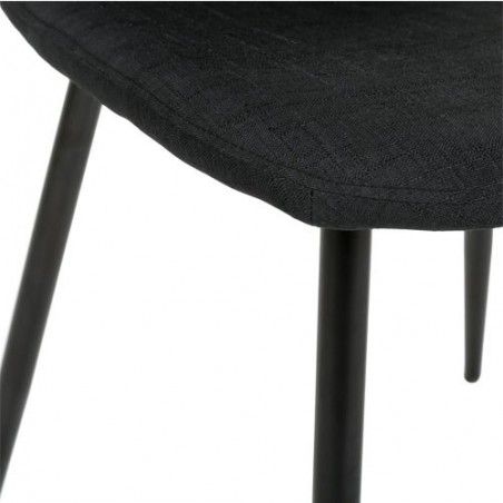 Chaise gris Tyka avec pieds en métal