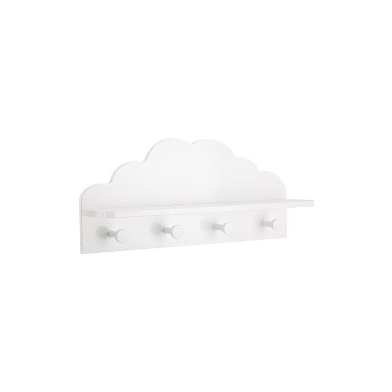 Lot De 3 Patères Étagères Nuage Blanc Atmosphera