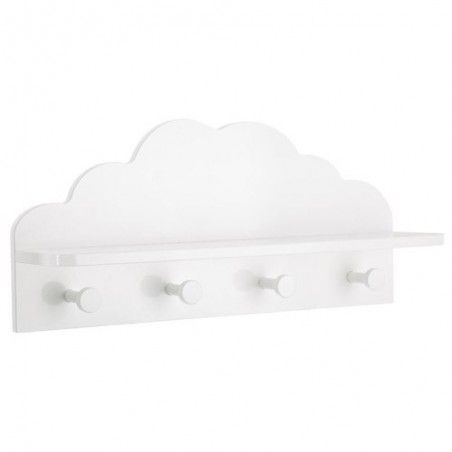 Lot De 3 Patères Étagères Nuage Blanc Atmosphera