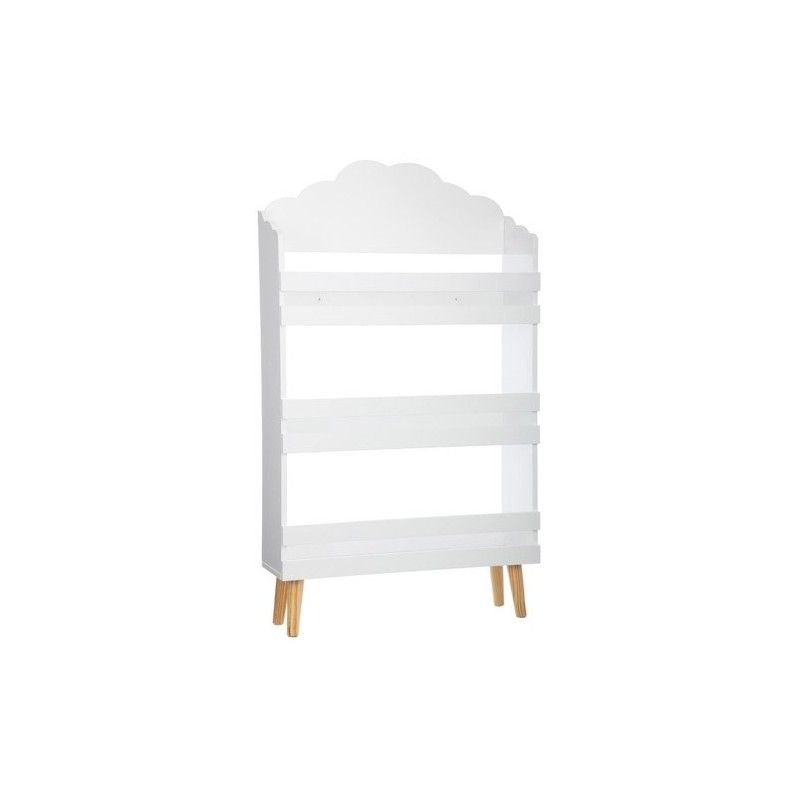 Coffre À Jouets Nuage Blanc + Bibliothèque Nuage Blanc + Patère Nuage Blanc
